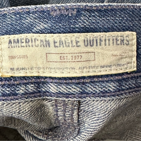 🍓American Eagle Button fly Carpenter Jeans 29x30 Light Wash Denim wide leg - Picture 7 of 11